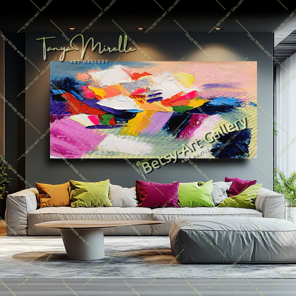 {{ product.title }} canvas artwork by Tanya Mirelle – modern wall decor – original artwork for home, living room, office, or gallery