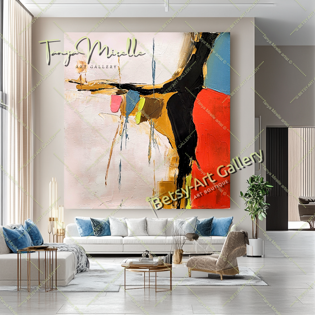 {{ product.title }} canvas artwork by Tanya Mirelle – modern wall decor – original artwork for home, living room, office, or gallery