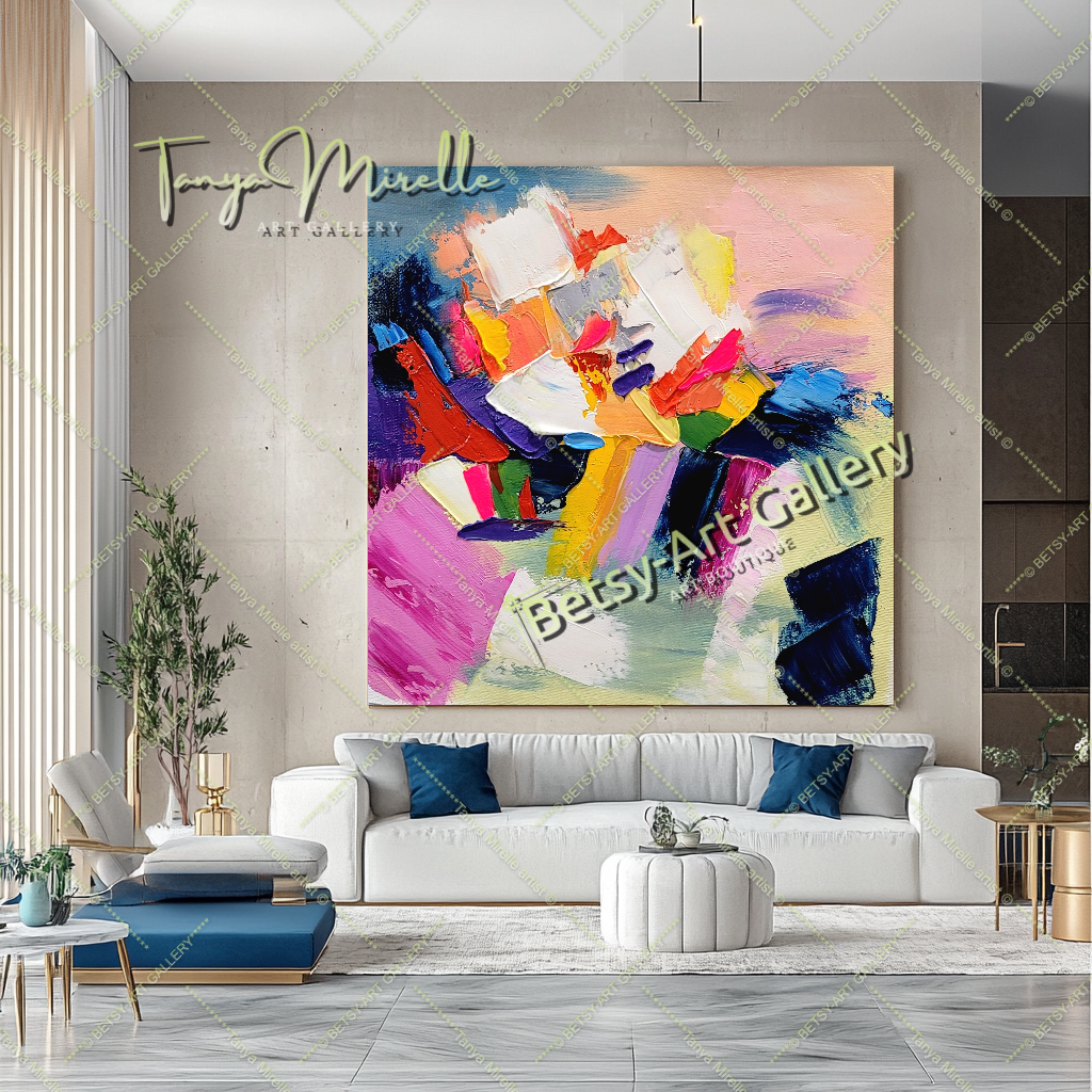 {{ product.title }} canvas artwork by Tanya Mirelle – modern wall decor – original artwork for home, living room, office, or gallery
