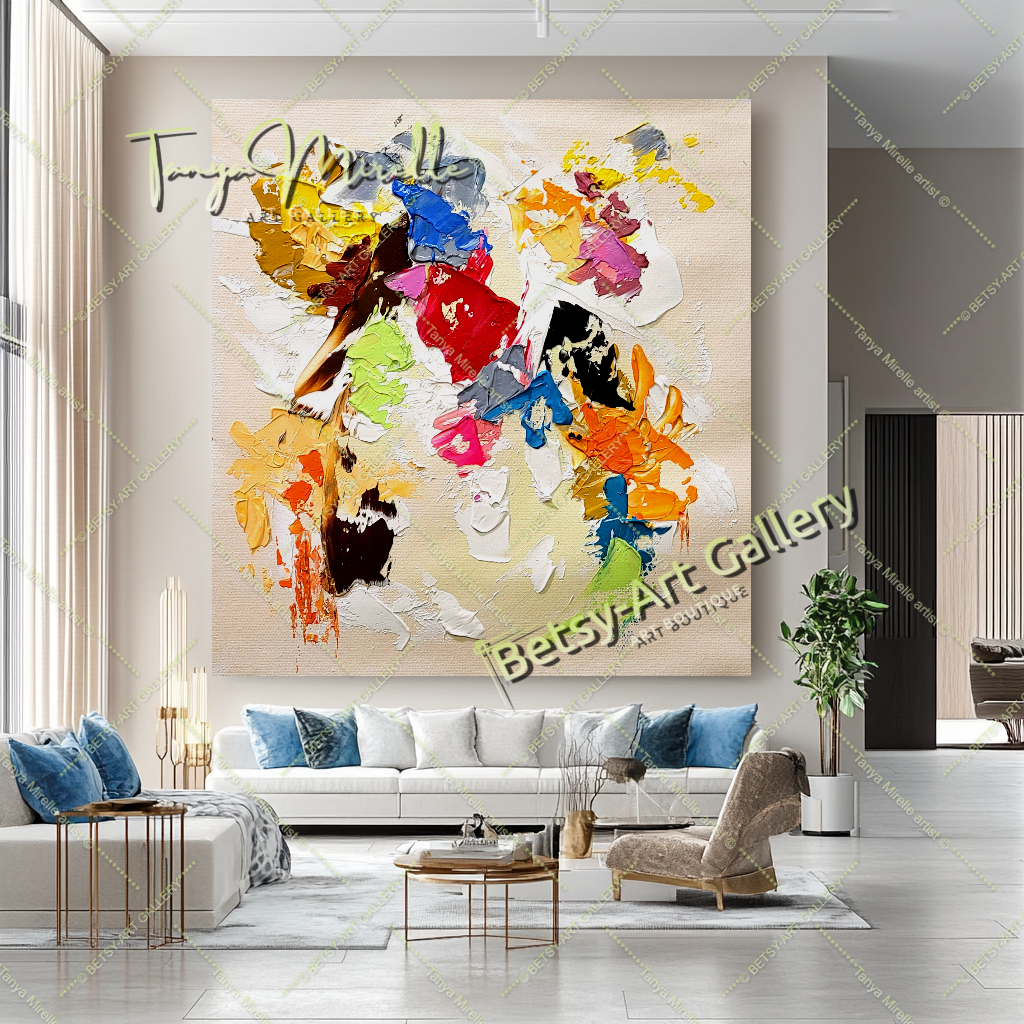 {{ product.title }} canvas artwork by Tanya Mirelle – modern wall decor – original artwork for home, living room, office, or gallery