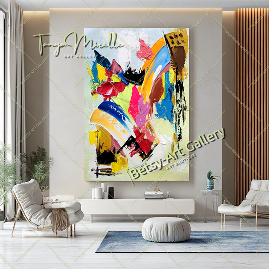 {{ product.title }} canvas artwork by Tanya Mirelle – modern wall decor – original artwork for home, living room, office, or gallery