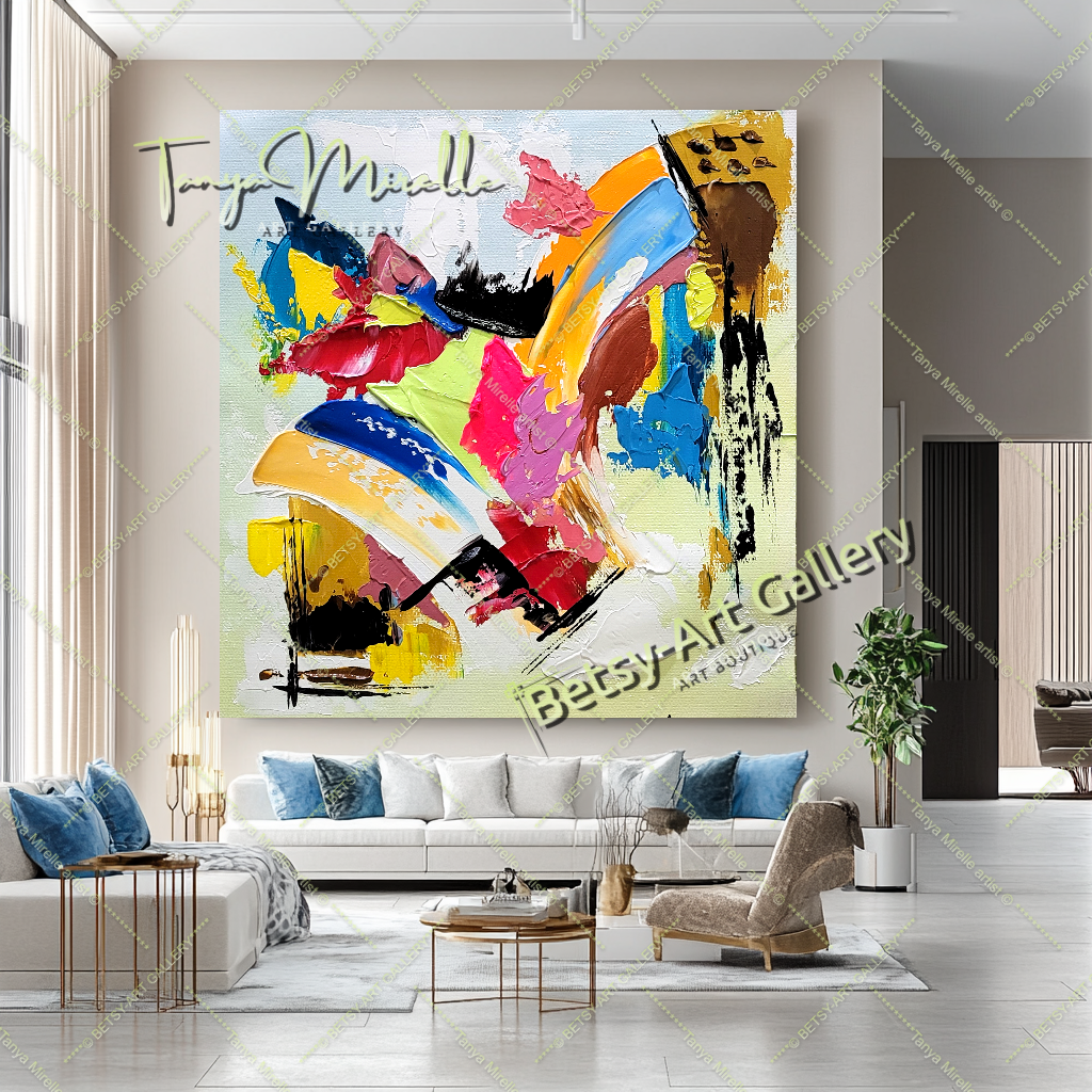 {{ product.title }} canvas artwork by Tanya Mirelle – modern wall decor – original artwork for home, living room, office, or gallery
