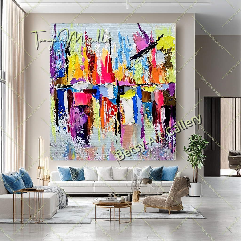 {{ product.title }} canvas artwork by Tanya Mirelle – modern wall decor – original artwork for home, living room, office, or gallery