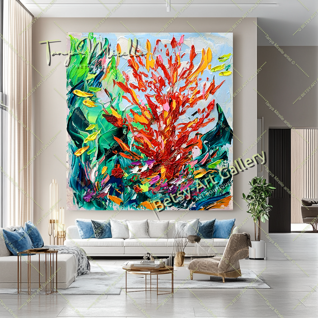 {{ product.title }} canvas artwork by Tanya Mirelle – modern wall decor – original artwork for home, living room, office, or gallery