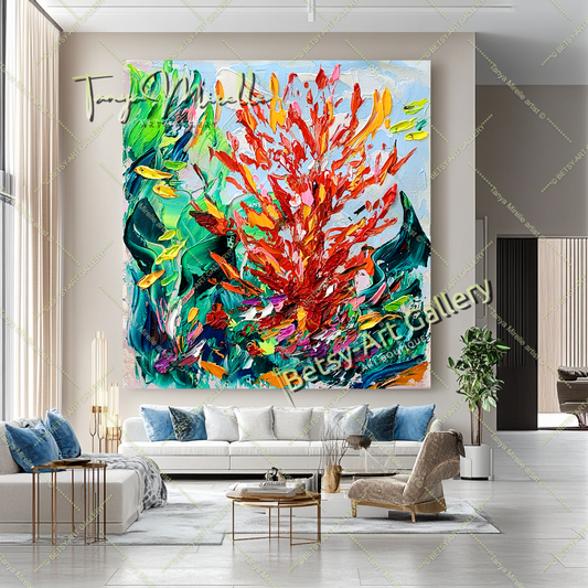 {{ product.title }} canvas artwork by Tanya Mirelle – modern wall decor – original artwork for home, living room, office, or gallery