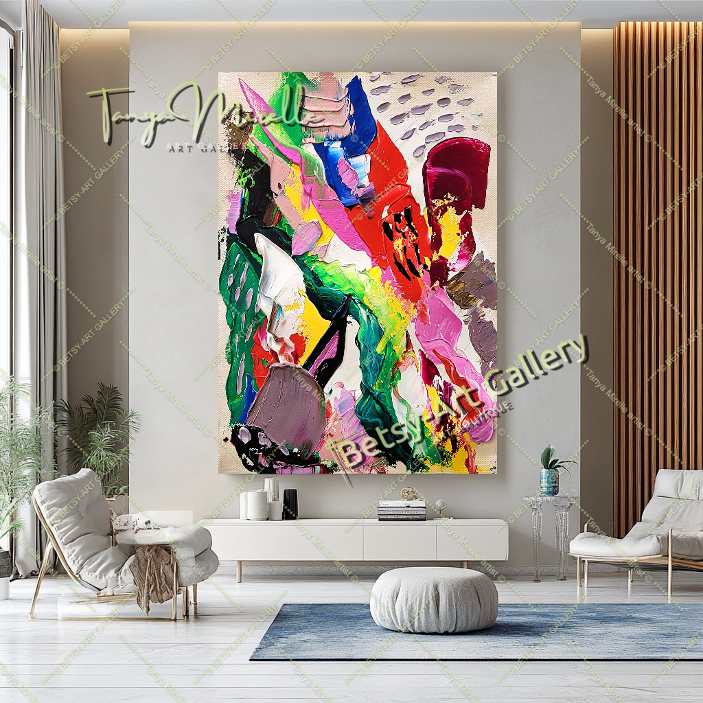 {{ product.title }} canvas artwork by Tanya Mirelle – modern wall decor – original artwork for home, living room, office, or gallery