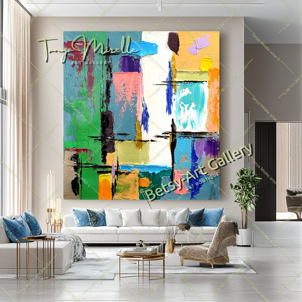 {{ product.title }} canvas artwork by Tanya Mirelle – modern wall decor – original artwork for home, living room, office, or gallery
