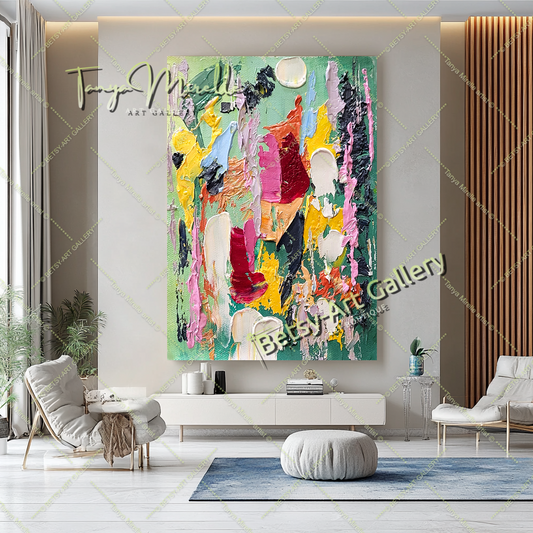 {{ product.title }} canvas artwork by Tanya Mirelle – modern wall decor – original artwork for home, living room, office, or gallery