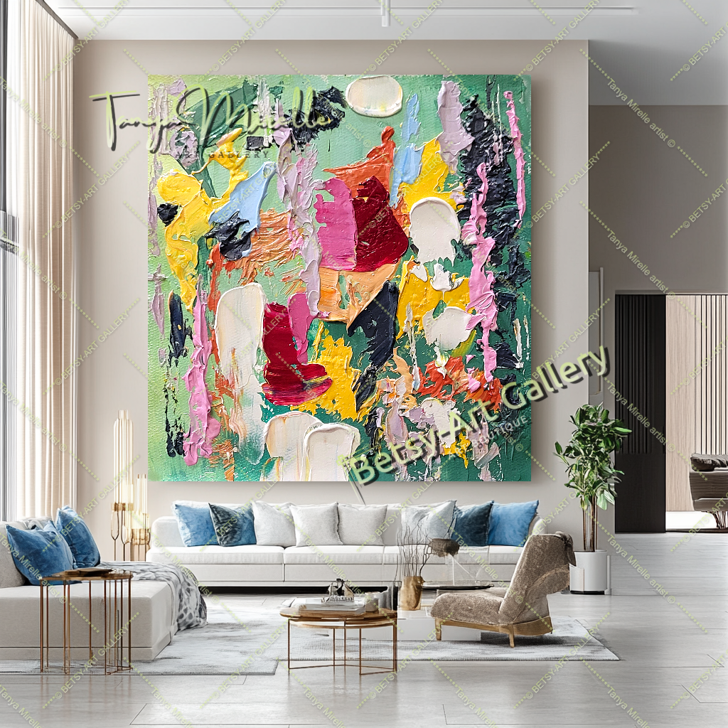 {{ product.title }} canvas artwork by Tanya Mirelle – modern wall decor – original artwork for home, living room, office, or gallery