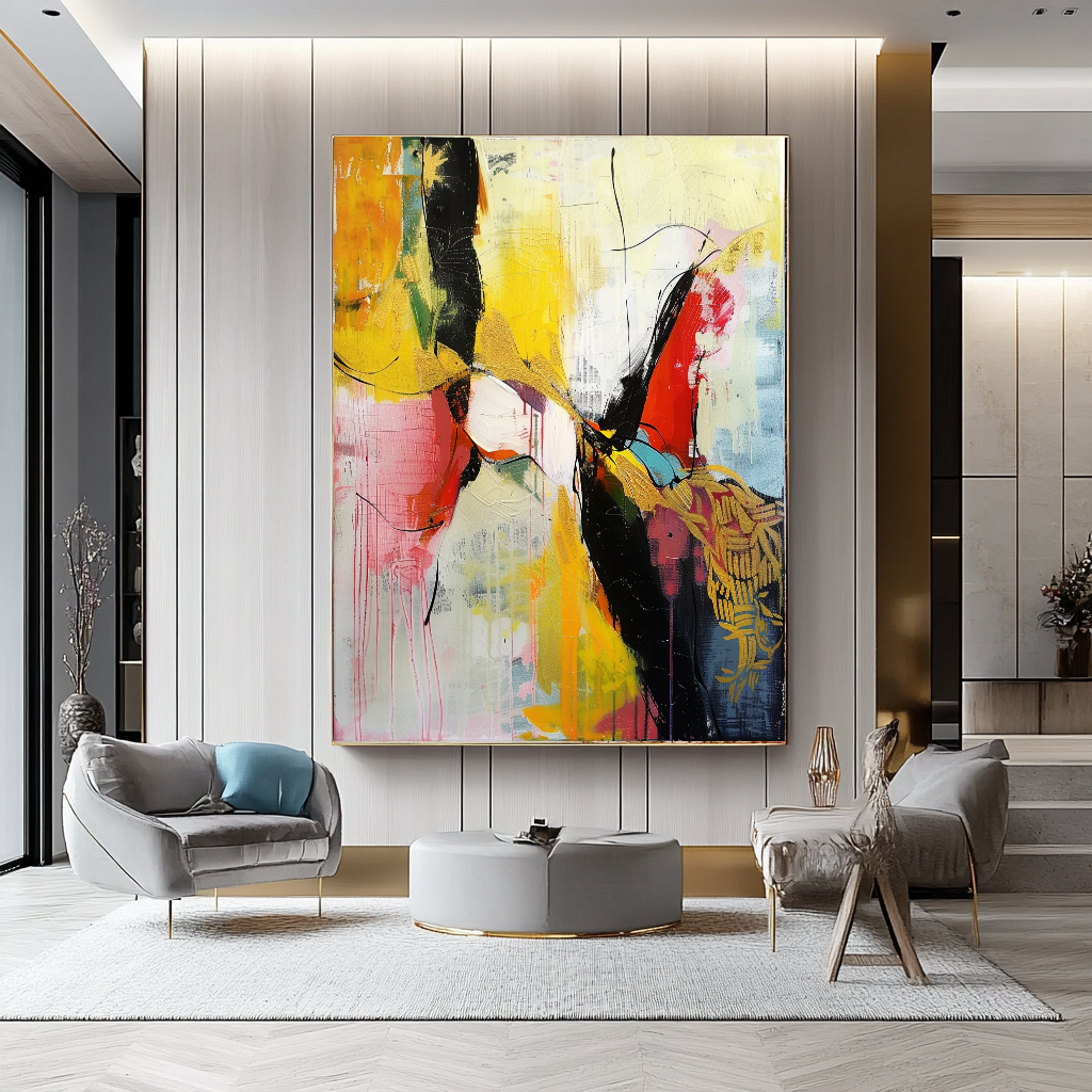 Bold Abstract Impasto Oil Painting – Modern Textured Canvas Art for Living Room – Large – Oil on Canvas – {{ product.title }} canvas artwork by Tanya Mirelle – modern wall decor – original artwork for home, living room, office, or gallery – original artwork by BETSY-ART GALLERY