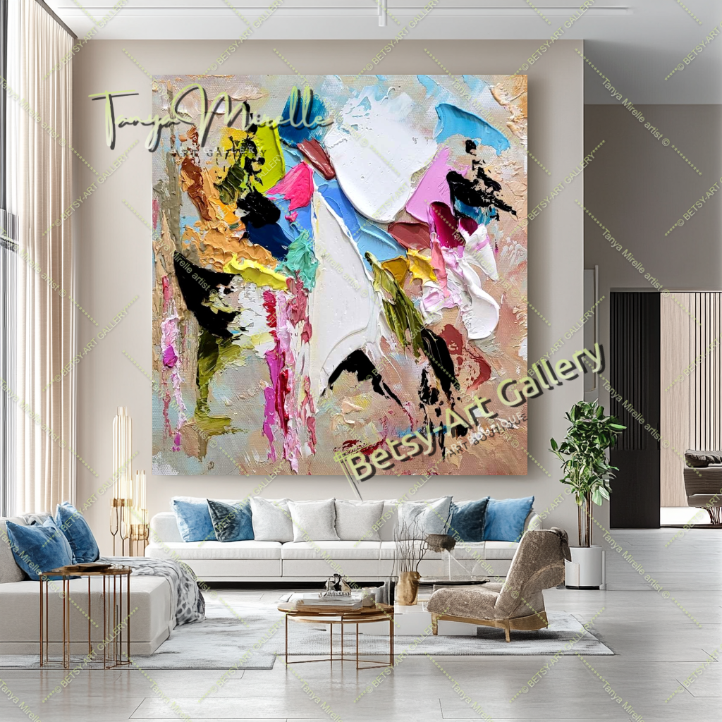 {{ product.title }} canvas artwork by Tanya Mirelle – modern wall decor – original artwork for home, living room, office, or gallery