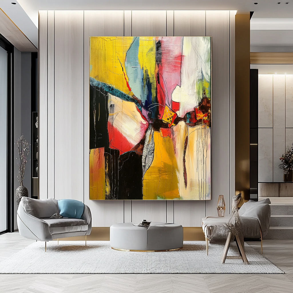 Bold Abstract Impasto Oil Painting – Modern Textured Canvas Art for Living Room – Large – Oil on Canvas – {{ product.title }} canvas artwork by Tanya Mirelle – modern wall decor – original artwork for home, living room, office, or gallery – original artwork by BETSY-ART GALLERY