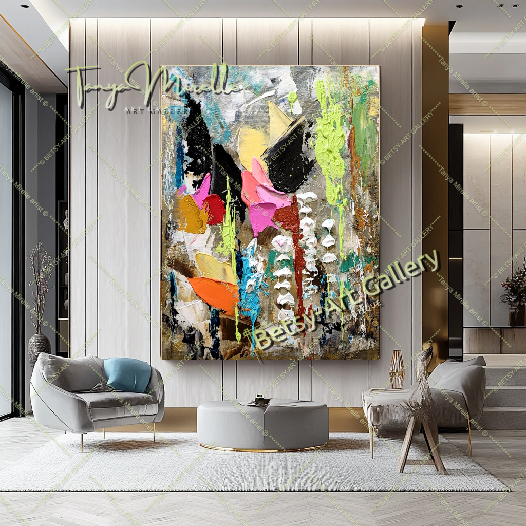{{ product.title }} canvas artwork by Tanya Mirelle – modern wall decor – original artwork for home, living room, office, or gallery