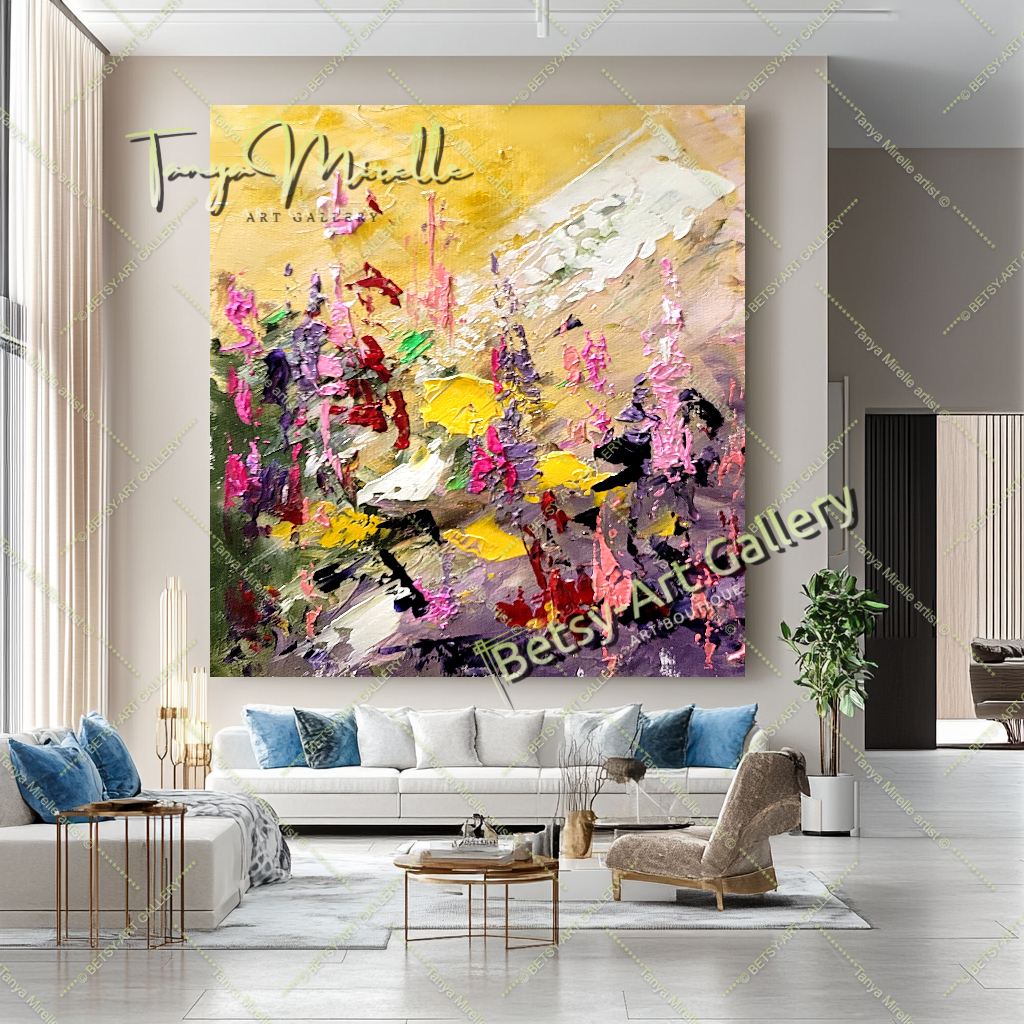 EXTRA LARGE Peinture à l’huile d’empâtement sur toile / Pas de cadre