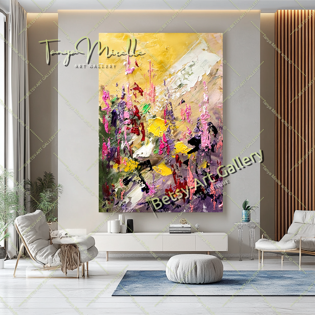 EXTRA LARGE Peinture à l’huile d’empâtement sur toile / Pas de cadre