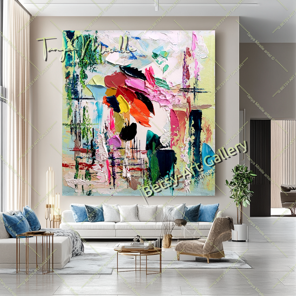 {{ product.title }} canvas artwork by Tanya Mirelle – modern wall decor – original artwork for home, living room, office, or gallery