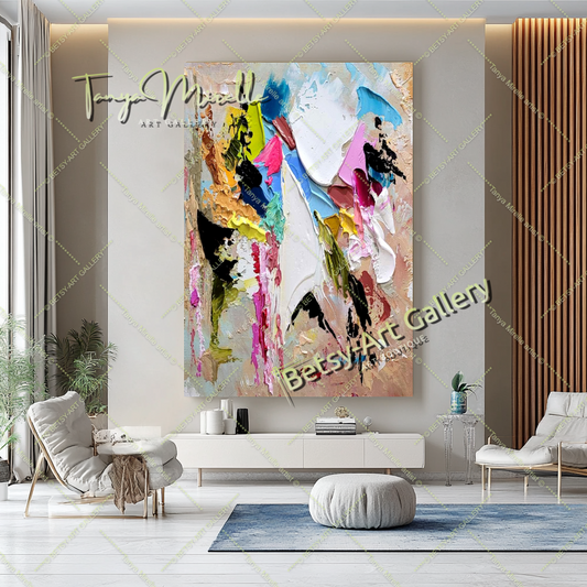 {{ product.title }} canvas artwork by Tanya Mirelle – modern wall decor – original artwork for home, living room, office, or gallery