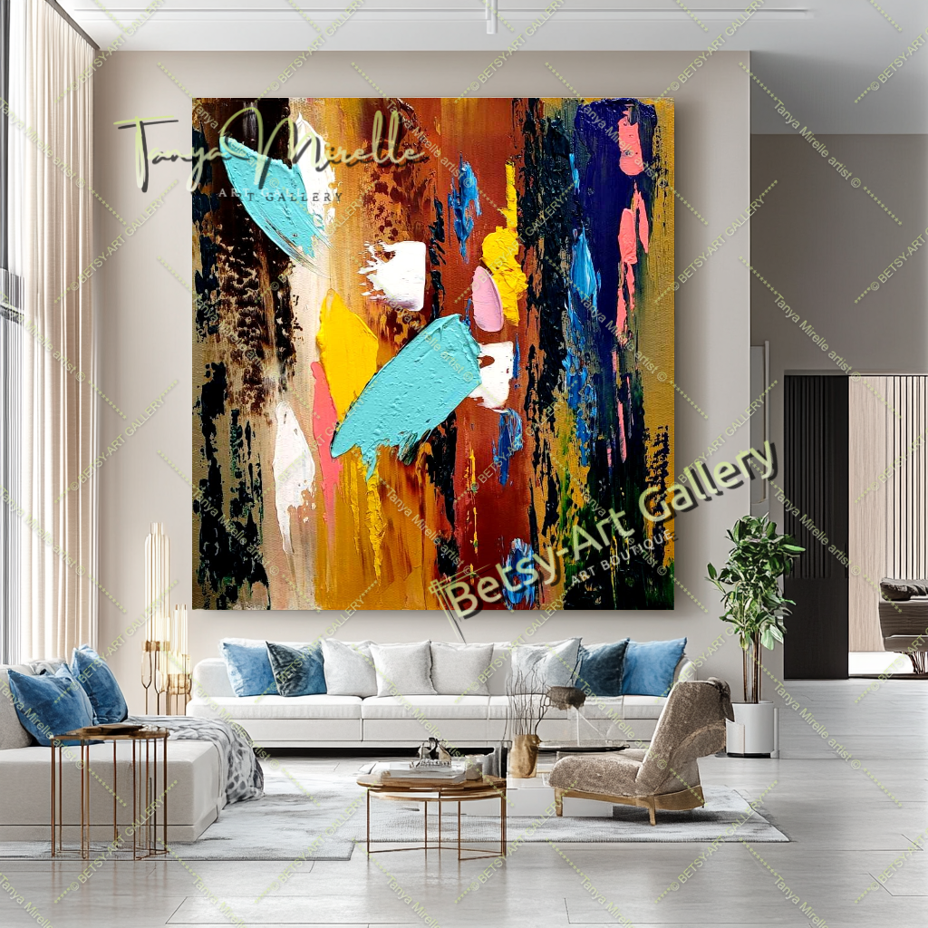 {{ product.title }} canvas artwork by Tanya Mirelle – modern wall decor – original artwork for home, living room, office, or gallery