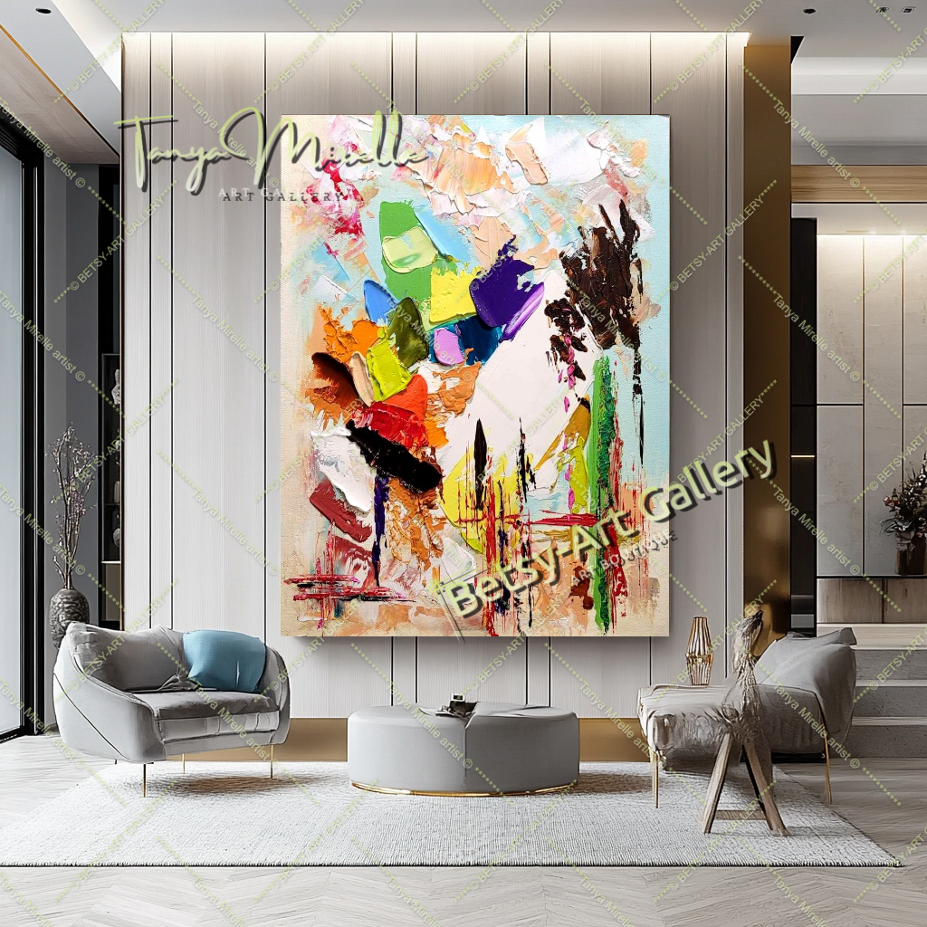 {{ product.title }} canvas artwork by Tanya Mirelle – modern wall decor – original artwork for home, living room, office, or gallery
