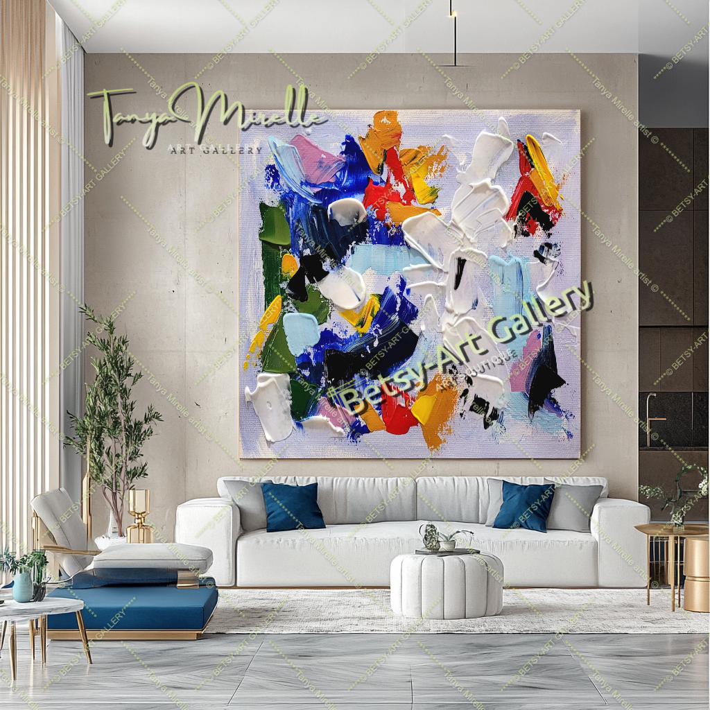 Kaleidoscope of Colors - Impasto Acrylic Painting on Canvas #225