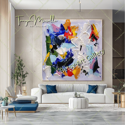Kaleidoscope of Colors - Impasto Acrylic Painting on Canvas #225