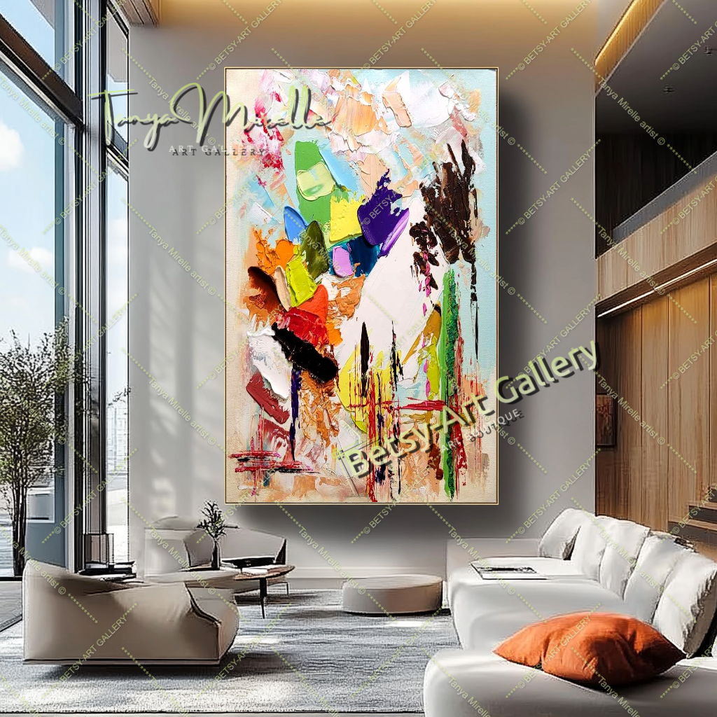 {{ product.title }} canvas artwork by Tanya Mirelle – modern wall decor – original artwork for home, living room, office, or gallery