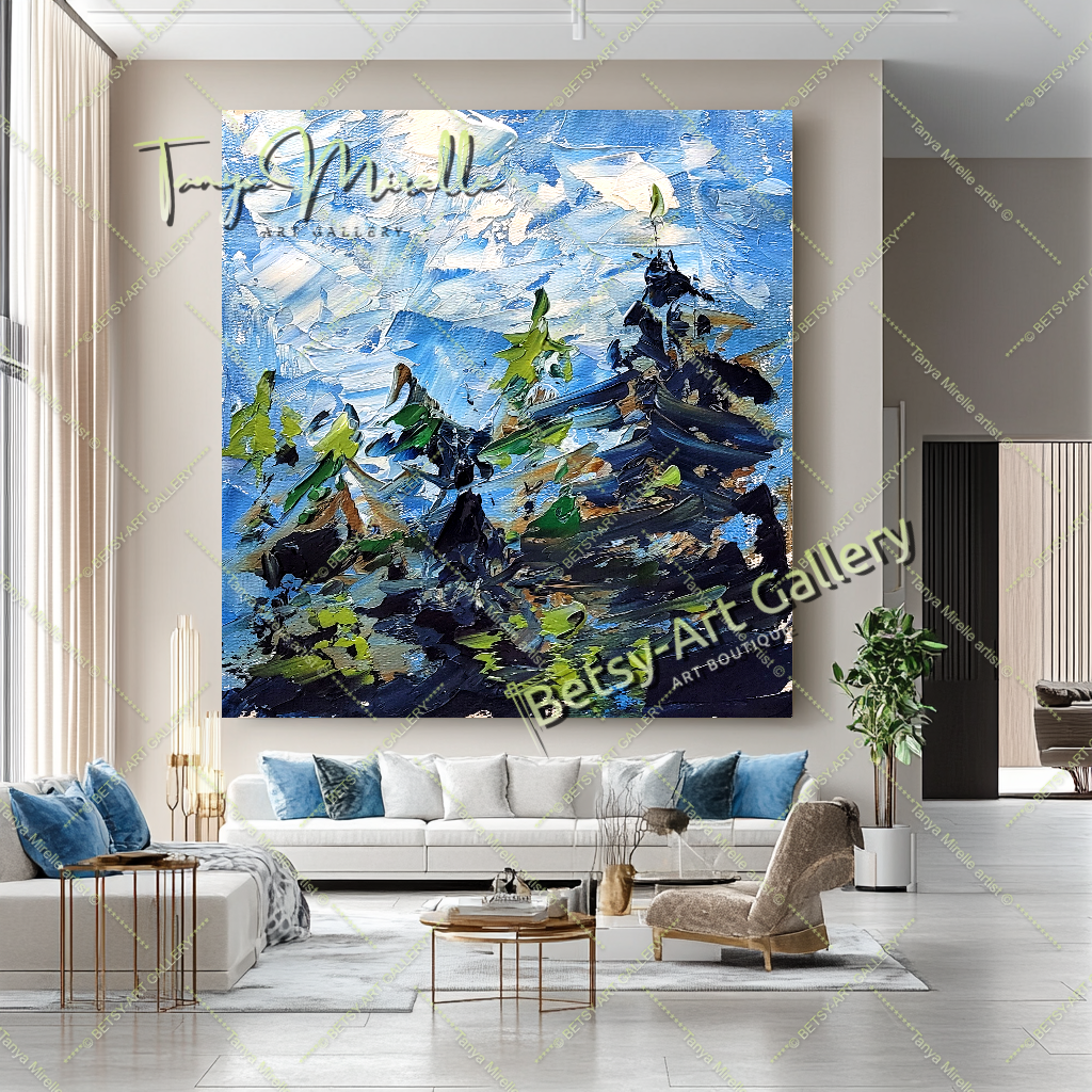 {{ product.title }} canvas artwork by Tanya Mirelle – modern wall decor – original artwork for home, living room, office, or gallery