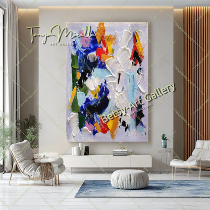 Kaleidoscope of Colors - Impasto Acrylic Painting on Canvas #225