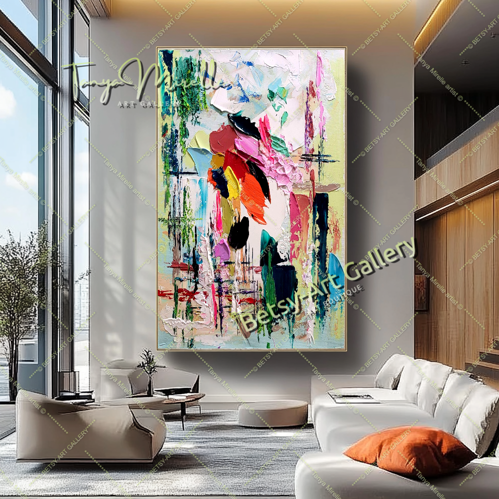 {{ product.title }} canvas artwork by Tanya Mirelle – modern wall decor – original artwork for home, living room, office, or gallery
