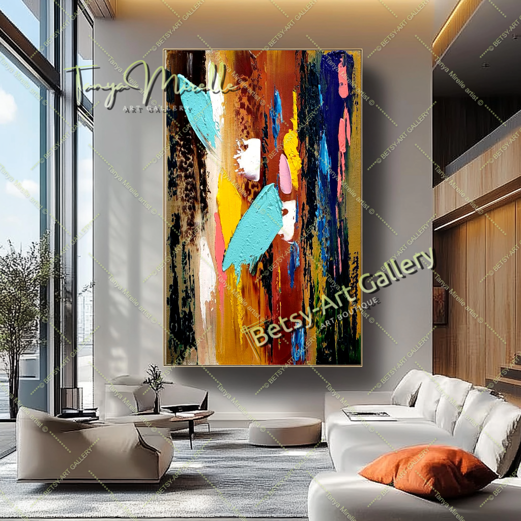 {{ product.title }} canvas artwork by Tanya Mirelle – modern wall decor – original artwork for home, living room, office, or gallery
