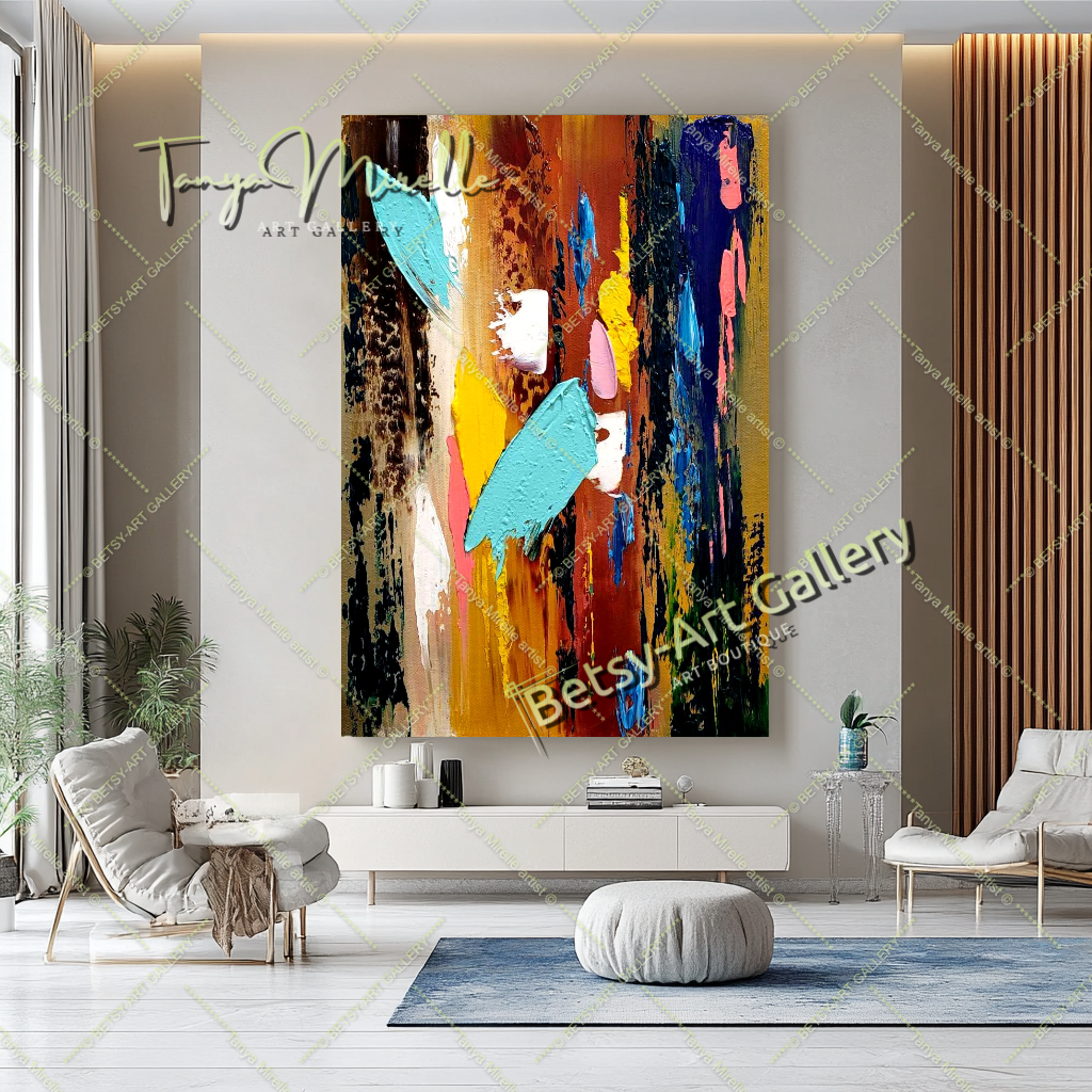 {{ product.title }} canvas artwork by Tanya Mirelle – modern wall decor – original artwork for home, living room, office, or gallery