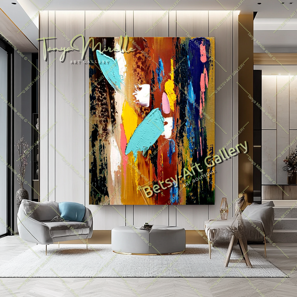 {{ product.title }} canvas artwork by Tanya Mirelle – modern wall decor – original artwork for home, living room, office, or gallery