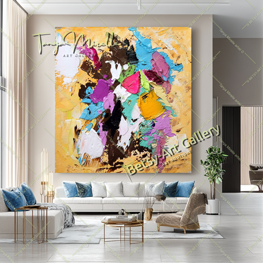 {{ product.title }} canvas artwork by Tanya Mirelle – modern wall decor – original artwork for home, living room, office, or gallery