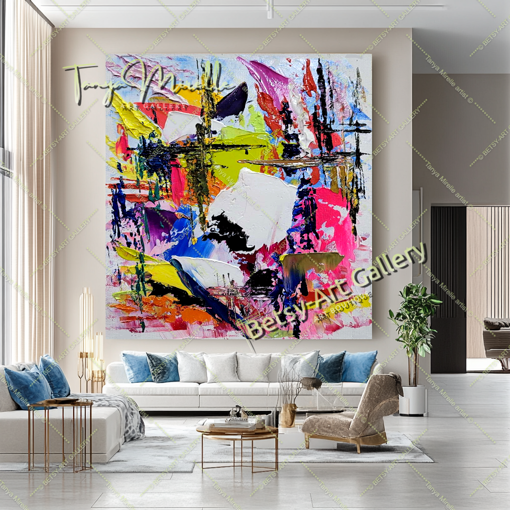 {{ product.title }} canvas artwork by Tanya Mirelle – modern wall decor – original artwork for home, living room, office, or gallery