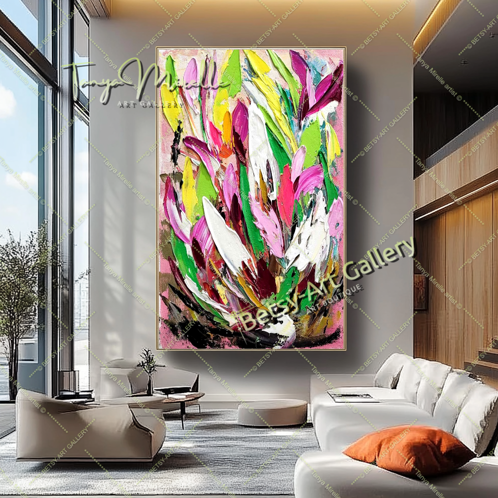 {{ product.title }} canvas artwork by Tanya Mirelle – modern wall decor – original artwork for home, living room, office, or gallery