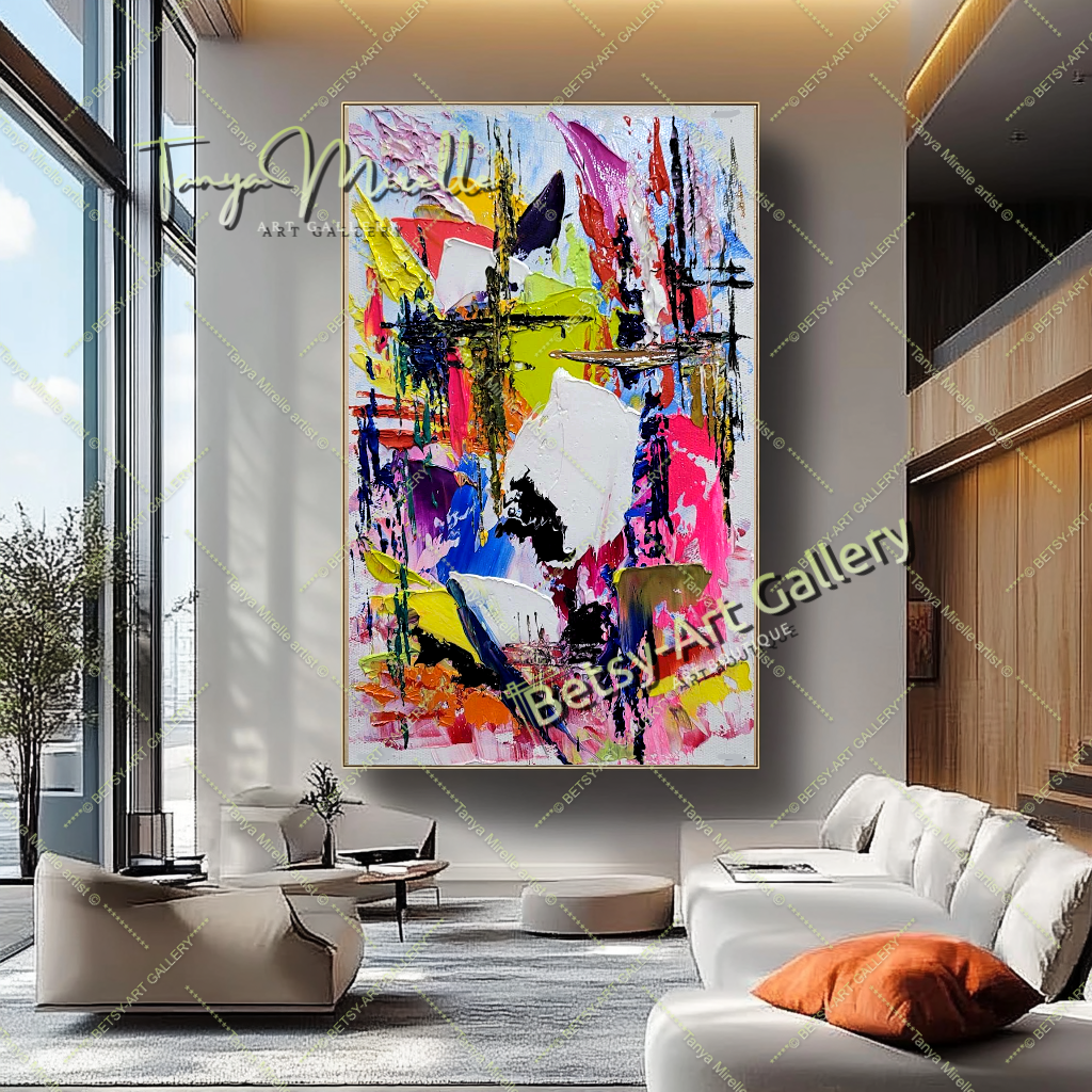 {{ product.title }} canvas artwork by Tanya Mirelle – modern wall decor – original artwork for home, living room, office, or gallery