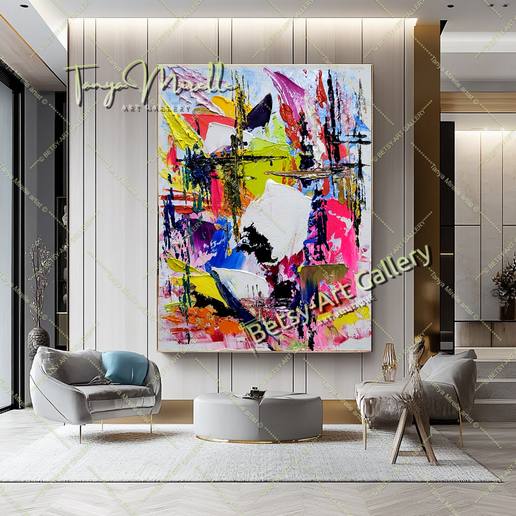 {{ product.title }} canvas artwork by Tanya Mirelle – modern wall decor – original artwork for home, living room, office, or gallery