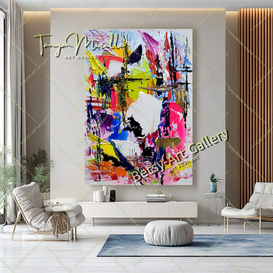 {{ product.title }} canvas artwork by Tanya Mirelle – modern wall decor – original artwork for home, living room, office, or gallery