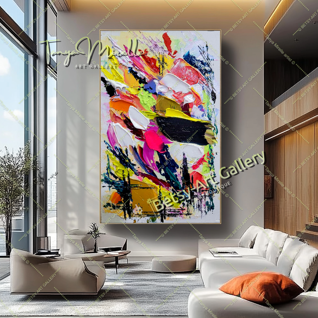 {{ product.title }} canvas artwork by Tanya Mirelle – modern wall decor – original artwork for home, living room, office, or gallery
