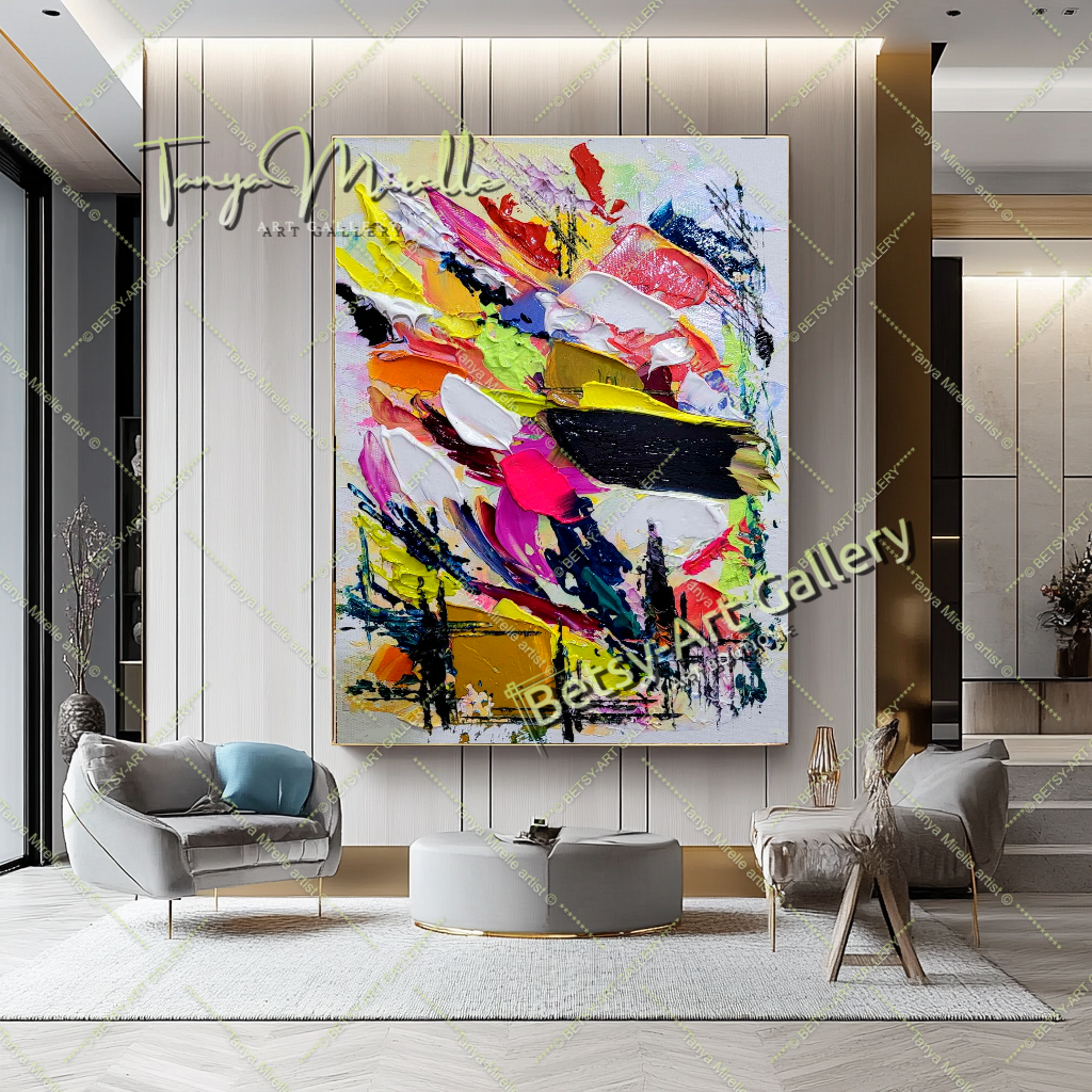 {{ product.title }} canvas artwork by Tanya Mirelle – modern wall decor – original artwork for home, living room, office, or gallery