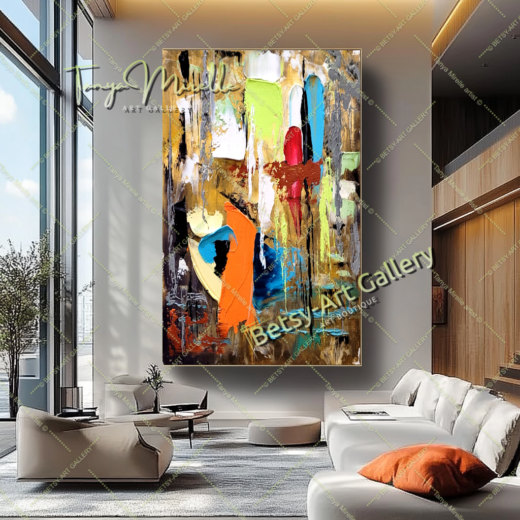 {{ product.title }} canvas artwork by Tanya Mirelle – modern wall decor – original artwork for home, living room, office, or gallery