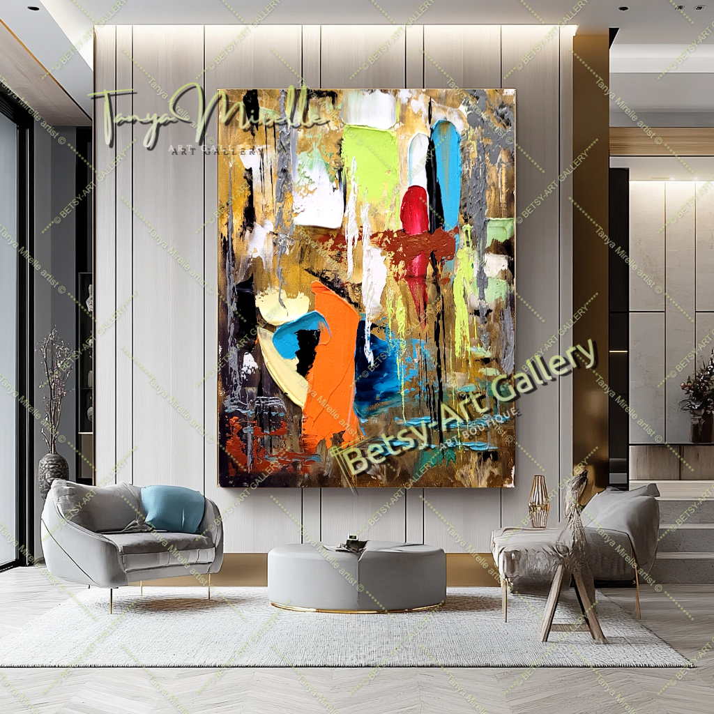 {{ product.title }} canvas artwork by Tanya Mirelle – modern wall decor – original artwork for home, living room, office, or gallery