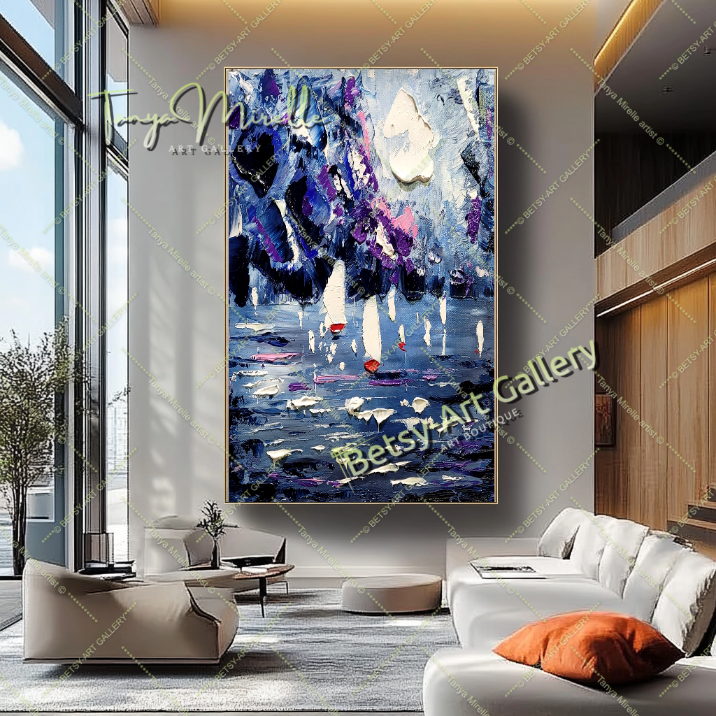 {{ product.title }} canvas artwork by Tanya Mirelle – modern wall decor – original artwork for home, living room, office, or gallery