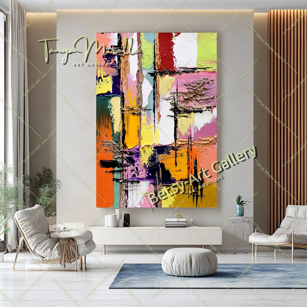 {{ product.title }} canvas artwork by Tanya Mirelle – modern wall decor – original artwork for home, living room, office, or gallery
