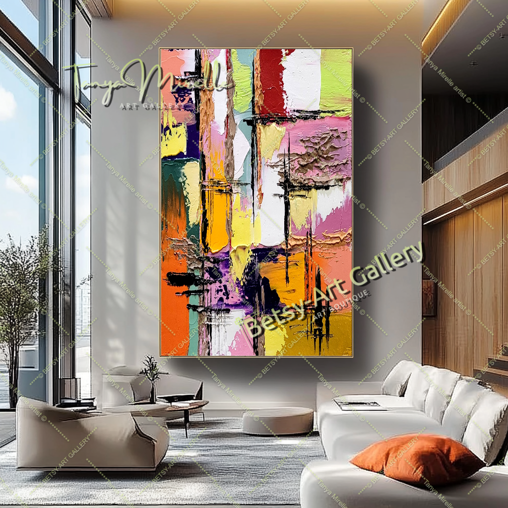 {{ product.title }} canvas artwork by Tanya Mirelle – modern wall decor – original artwork for home, living room, office, or gallery