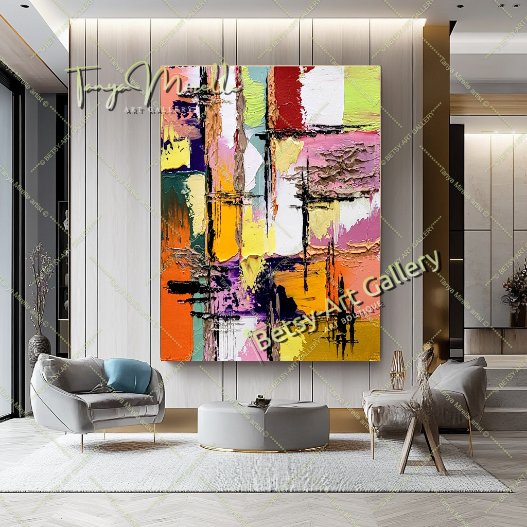 {{ product.title }} canvas artwork by Tanya Mirelle – modern wall decor – original artwork for home, living room, office, or gallery
