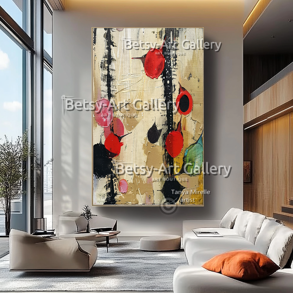 Colorful Bubble Modern Abstract Impasto Oil Painting on Canvas #19