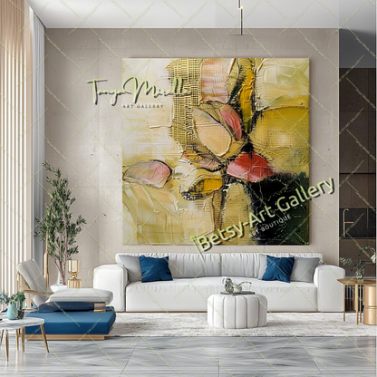 EXTRA LARGE Peinture à l’huile d’empâtement sur toile / Pas de cadre