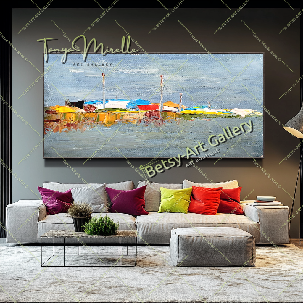 {{ product.title }} canvas artwork by Tanya Mirelle – modern wall decor – original artwork for home, living room, office, or gallery