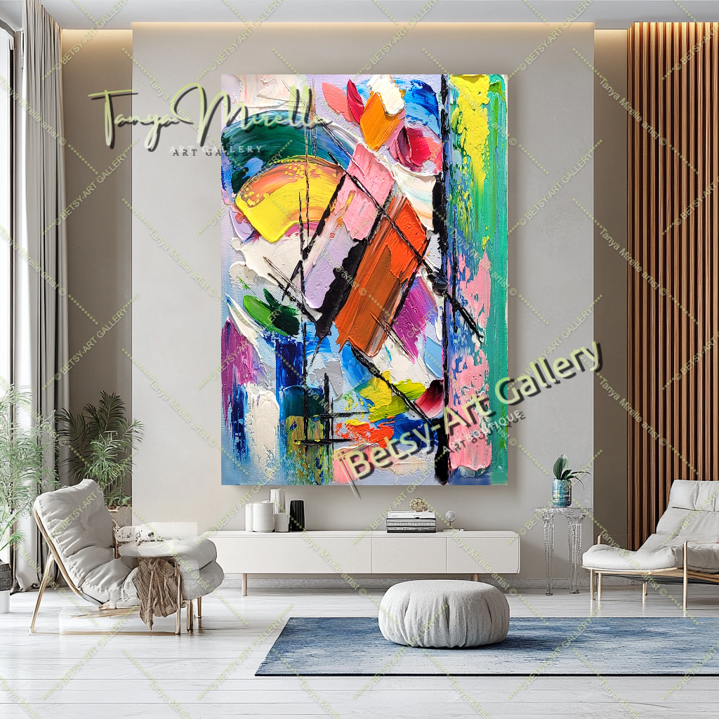 {{ product.title }} canvas artwork by Tanya Mirelle – modern wall decor – original artwork for home, living room, office, or gallery